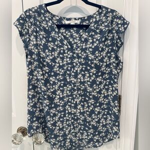 Fun 2 Fun Blue Floral Blouse